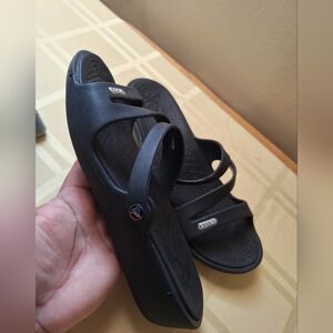 CROCS Patricia  Wedge Slide Sandals Color Black  Size 8